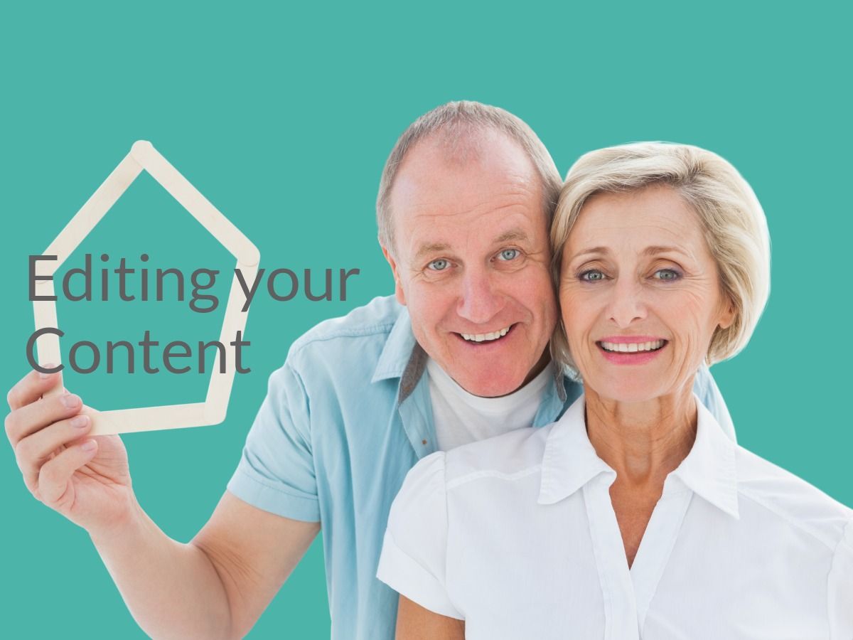Elderly couple with blue background - Tips on how to edit your real estate video content - Image