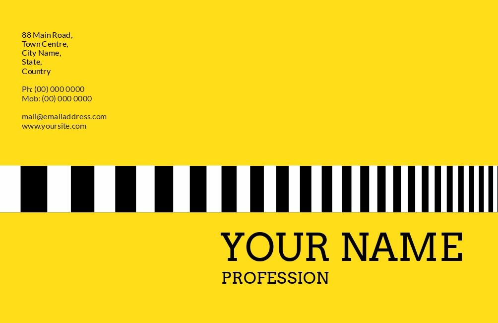 Yellow business card template - How bold colors affect the perception of your business card - Image