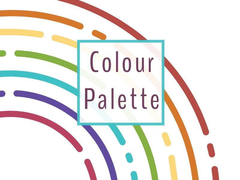 Arc-en-ciel de couleurs avec texte au milieu - Conseils pour choisir une palette pour votre publicité - Image