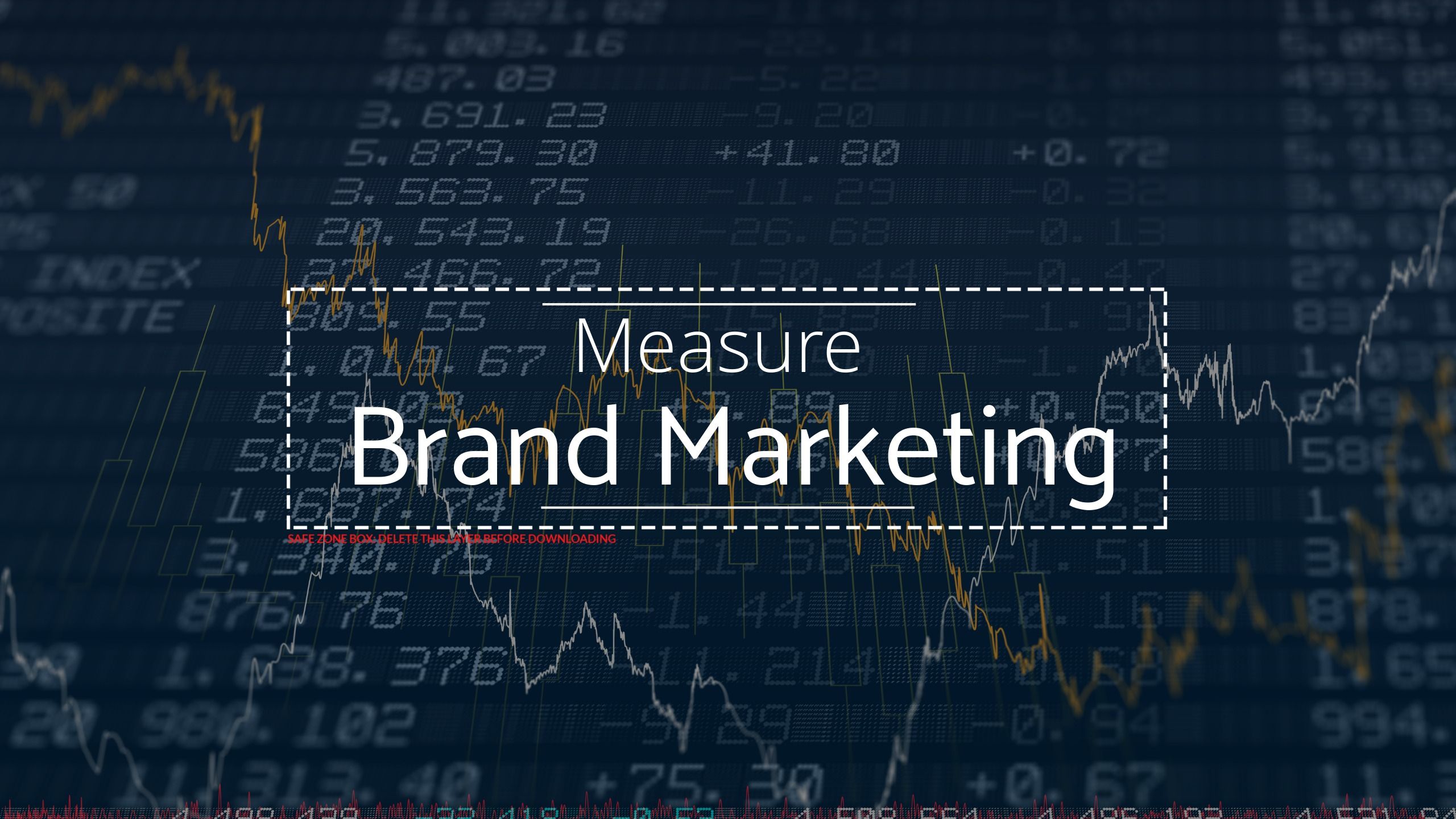 Graphs, statistics and 'Measure brand marketing' as a title - Measure brand marketing using detailed analytics - Image