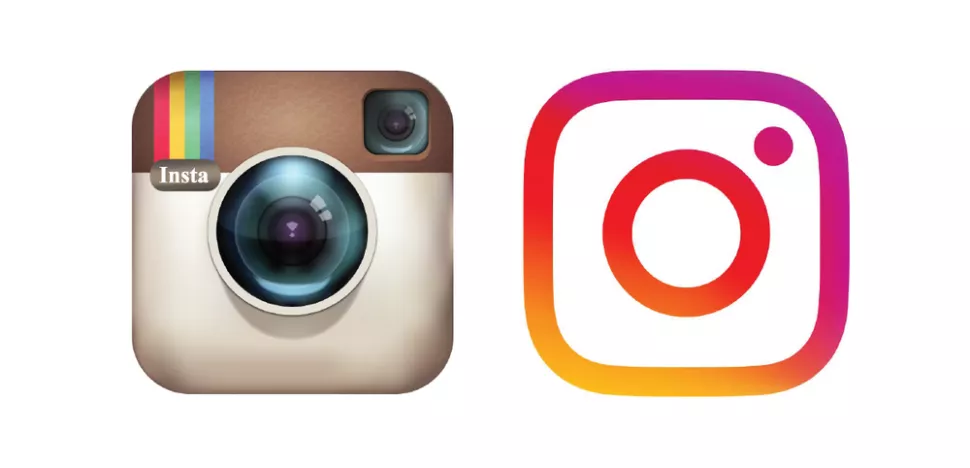 Logotipo antigo e novo do Instagram - Torne seu logotipo compatível com dispositivos móveis - Imagem