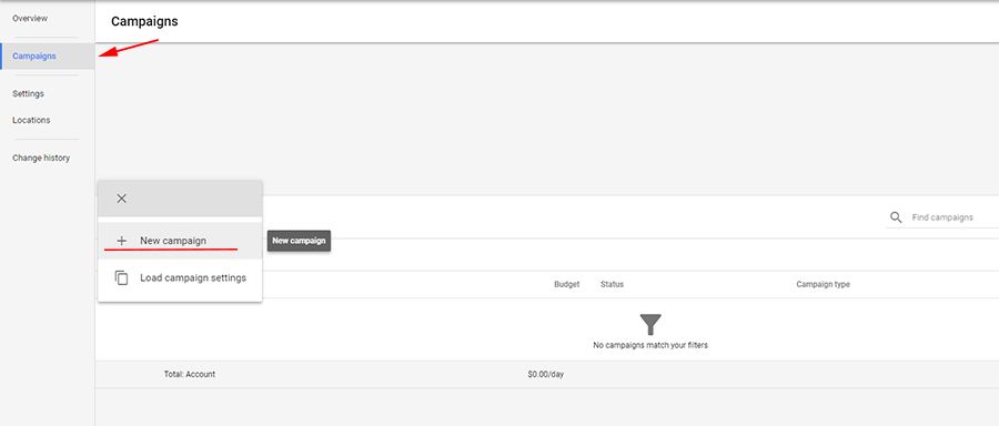 Campanha publicitária no YouTube - Configure uma conta do Google AdWords - Imagem