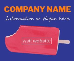 Annonce rectangle avec modèle de crème glacée - Affiche du nom de la companie - Image