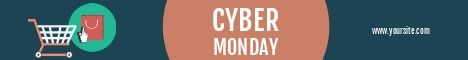 Modèle de publicité horizontale cyber lundi - image de cyber monday - Image