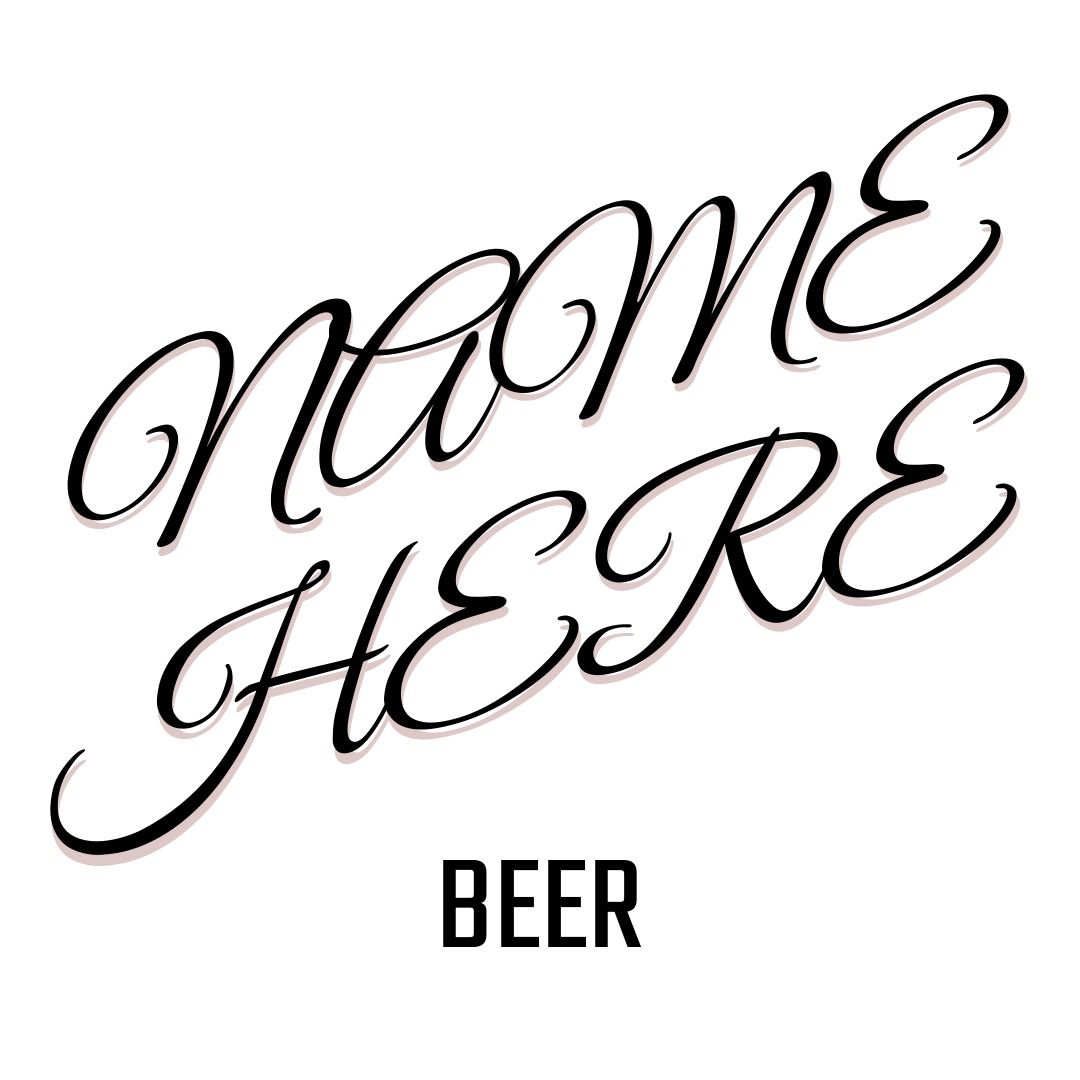 Editable typographical beer logo design, black font - Experiment with fonts for your beer logo design - Image