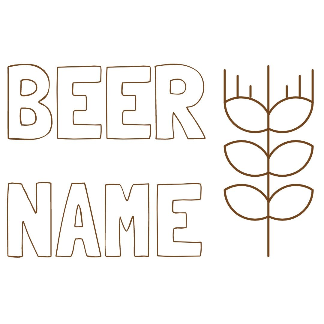 Editable simple typographical beer logo design using londrina outline - Simple but prominent beer logo design - Image