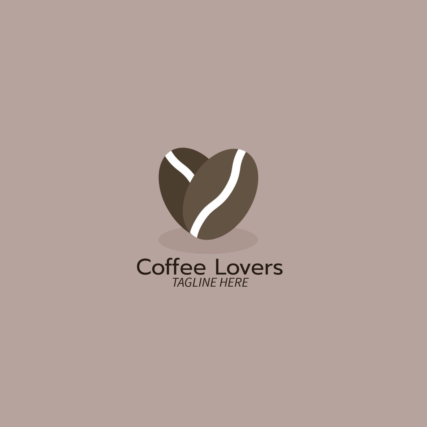 Logotipo de Coffee Lovers con granos de café - Ventajas de la fuente Prompt - Imagen