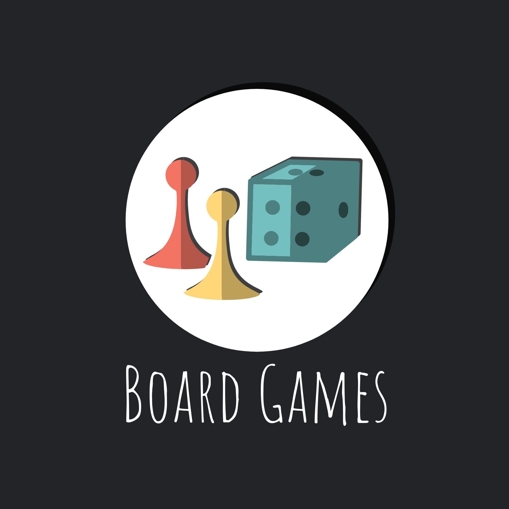 Logotipo de juegos de mesa con dos peones y un dado: una de las mejores opciones de fuente para logotipos de juegos - Imagen