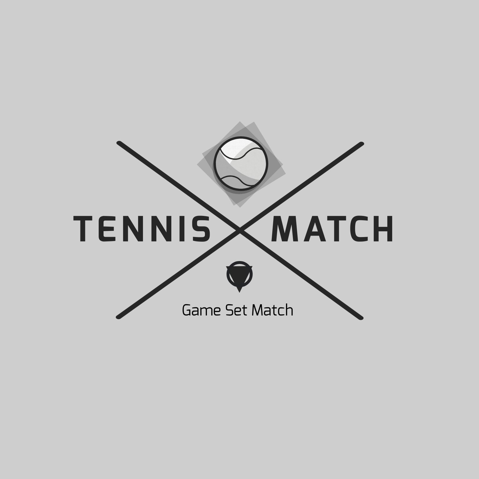 Logo de match de tennis - Exo est une police futuriste et élégante - Image