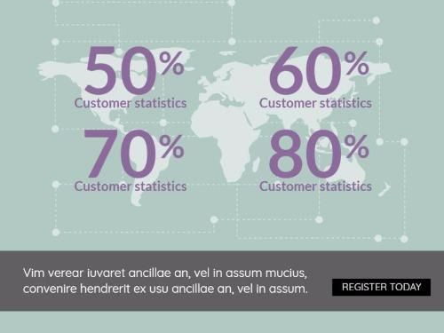 Global customer statistics - Use infographics in your publications - Image