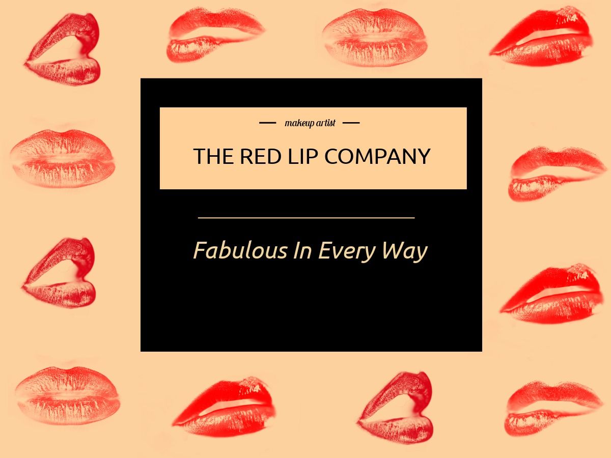 Red Lip company design with text in the centre - The right approach to branded marketing - Image