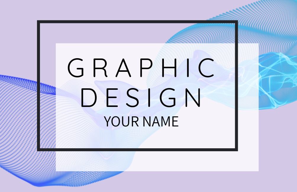 Colorful graphic design business card with name placeholder - Start your business card design with a template - Image