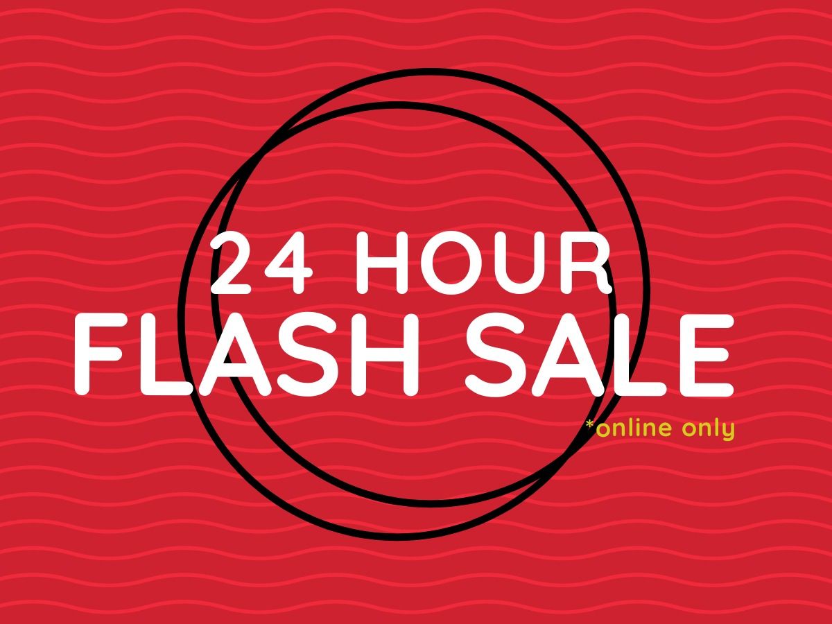 Enticing Red Flash Sale poster with black circular design in the centre - Color theory for designers: The art of using color symbolism - Image