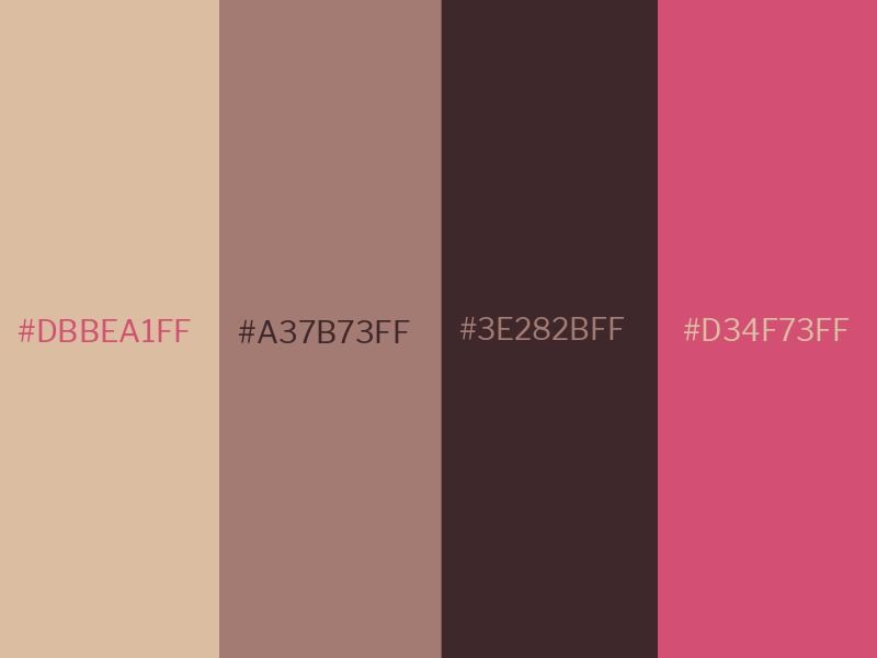 Desert sand, burnished brown, old burgundy and mystic color combination - 80 attractive color combinations to try - Image