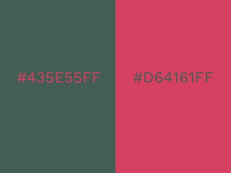 Hunter Green and Raspberry colors - 80 attractive color combinations to - Image