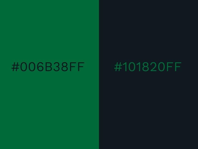 Combinação de cores verde escuro e preto