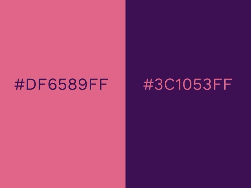 Rose Pink and Purple colour combinations - 80 attractive color combinations to try - Image