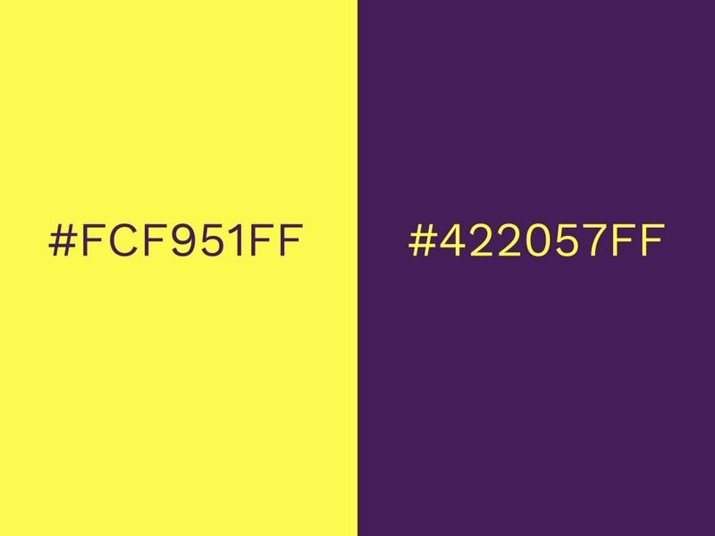 Lemon Tonic and Purple colour combinations - 80 attractive color combinations to try - Image