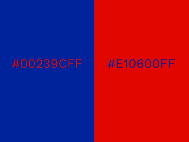 Dark Blue and Red colours - 80 attractive color combinations to try - Image