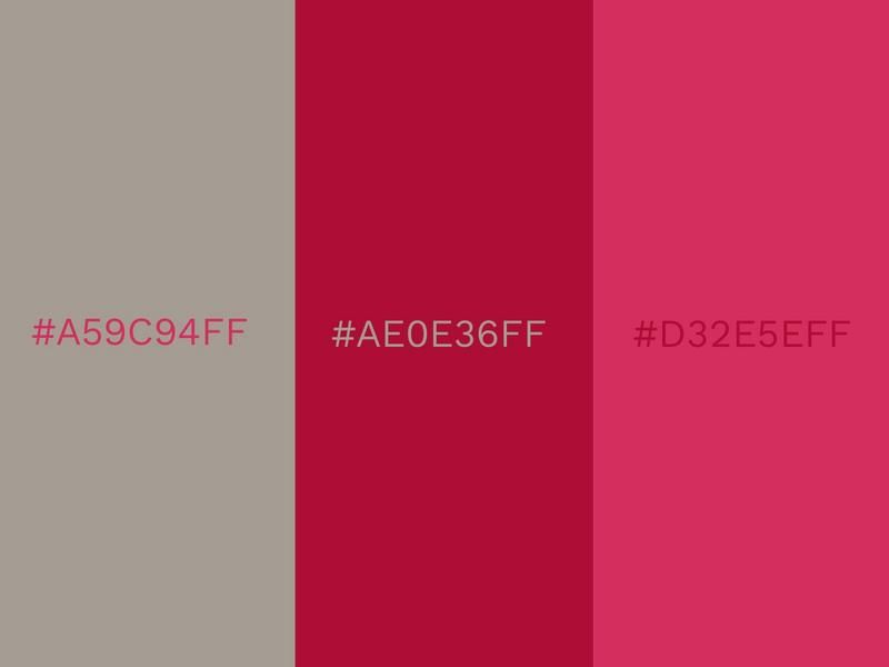Warm Gray, Crimson and Raspberry color combos - 80 attractive color combinations to try - Image