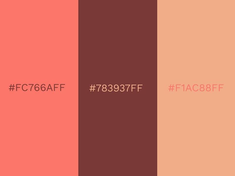 Living Coral, Spiced Apple and Peach color combinations - 80 attractive color combinations to try - Image