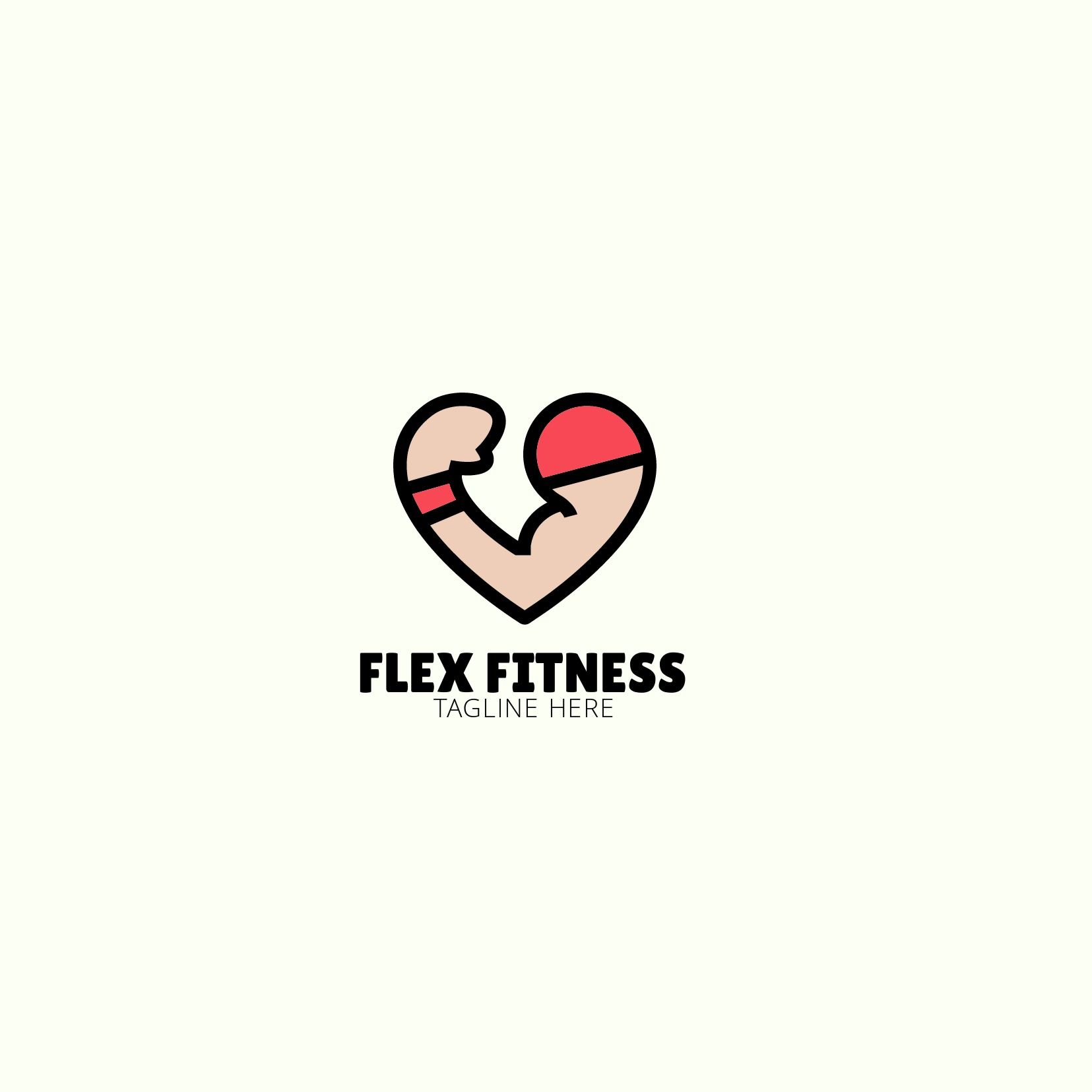 Logotipo de fitness flexible