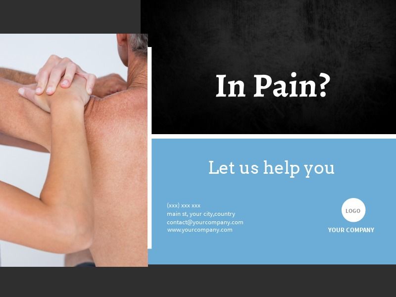 Physiotherapist performing therapeutic shoulder massage on a male client, medical services ad - Put the right content in your advertising - Image
