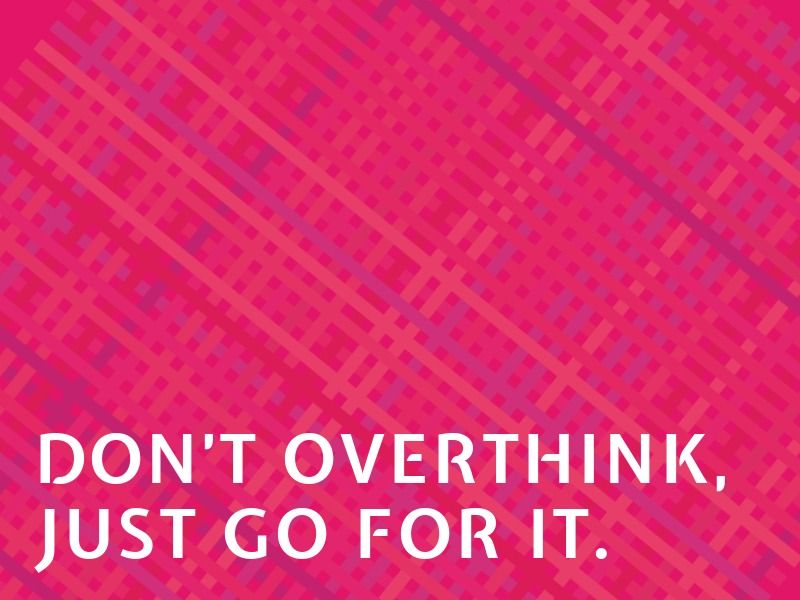 Call to action: 'Don't overthink it, just take action.' on a background with a red pattern - Tips on how to turn regular customers into loyal ones - Image