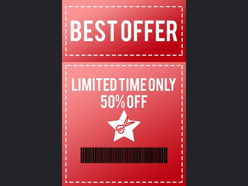 Red coupon 'Best offer' - What is selective pay-to-promote - Image