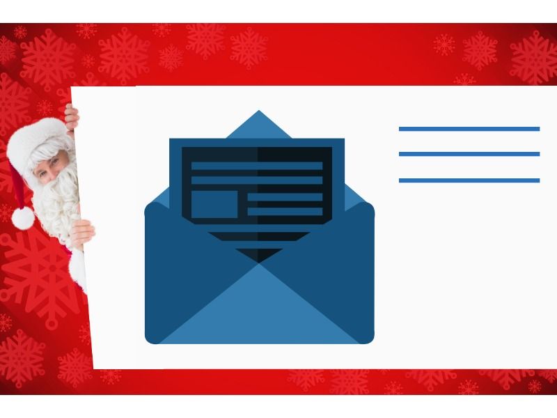 Image of a personalized marketing letter with Santa Claus - Always personalize your email marketing messages to increase engagement - Image
