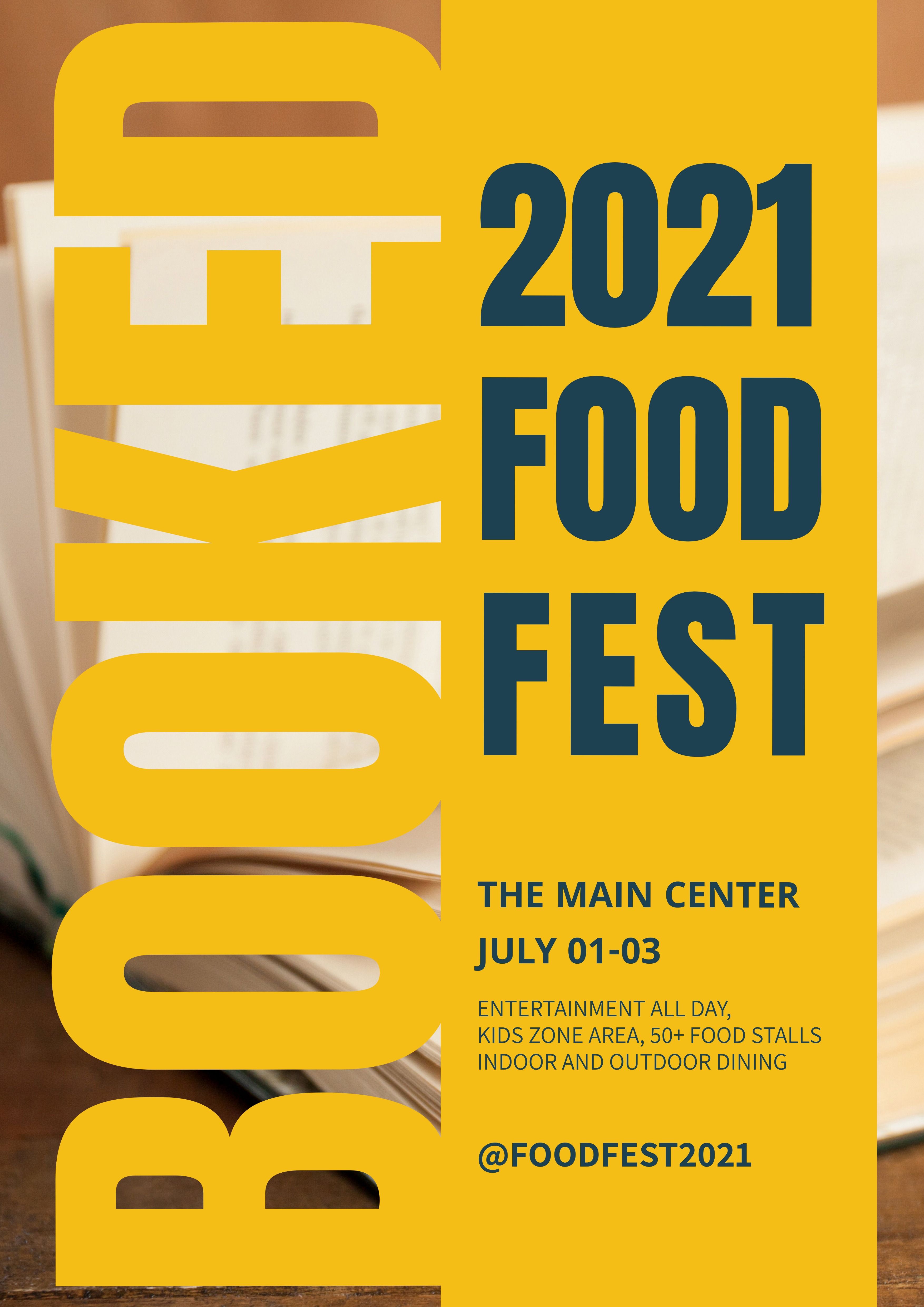 Cartaz do evento para festival de comida