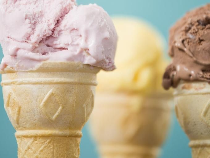 Close-up of three ice cream cones - 80 Creative and inspiring engagement party ideas - Image