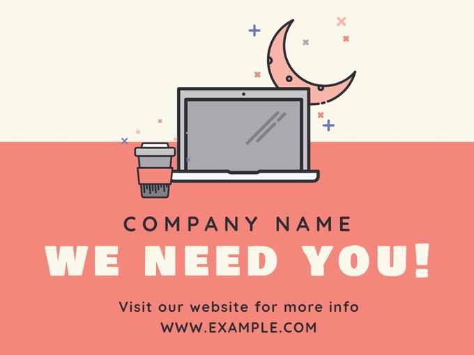 Company recruitment ad We Need You! - Amazing Facebook post ideas for businesses - Image