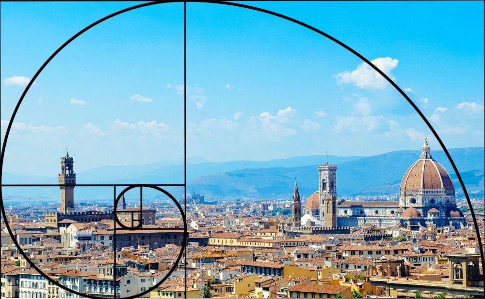Goldener Schnitt im Design der Skyline von Florenz