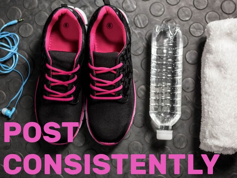 Pink black running shoes and water bottle - How to become a successful YouTuber in 14 easy steps - Image
