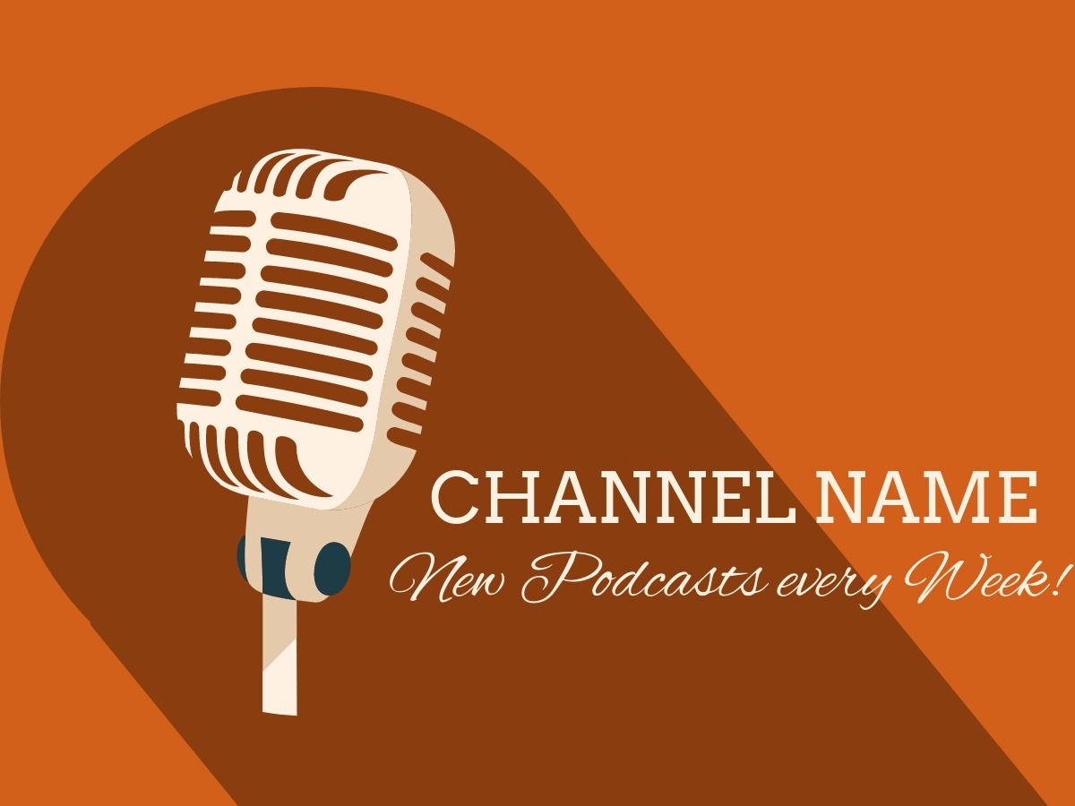 Orange Music YouTube-Kanal mit Mikrofon