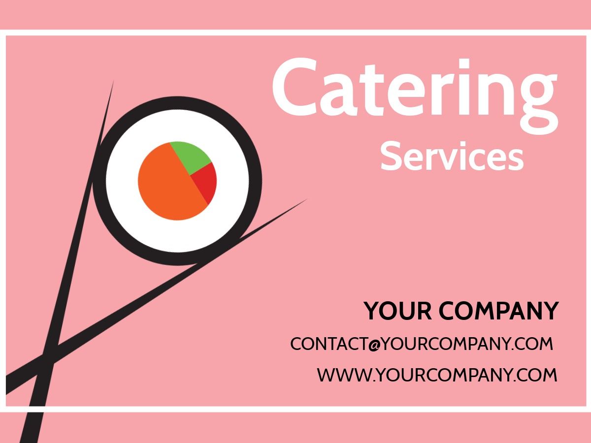 Catering services business card template - Restaurant Branding Guide - Image