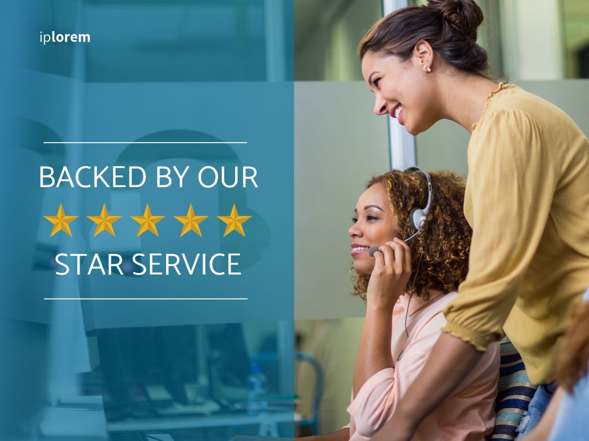5 star service advertisement with an image of two woman looking at a computer - The most important metrics for content marketing - Image