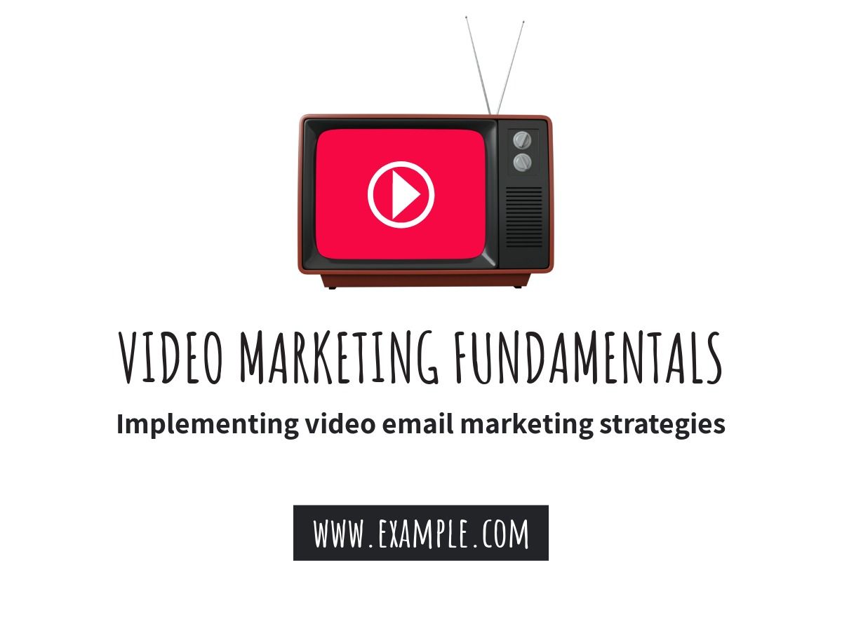 Video marketing fundamentals course ad with an old TV on a white background - Tips on how to improve your email marketing campaign - Image