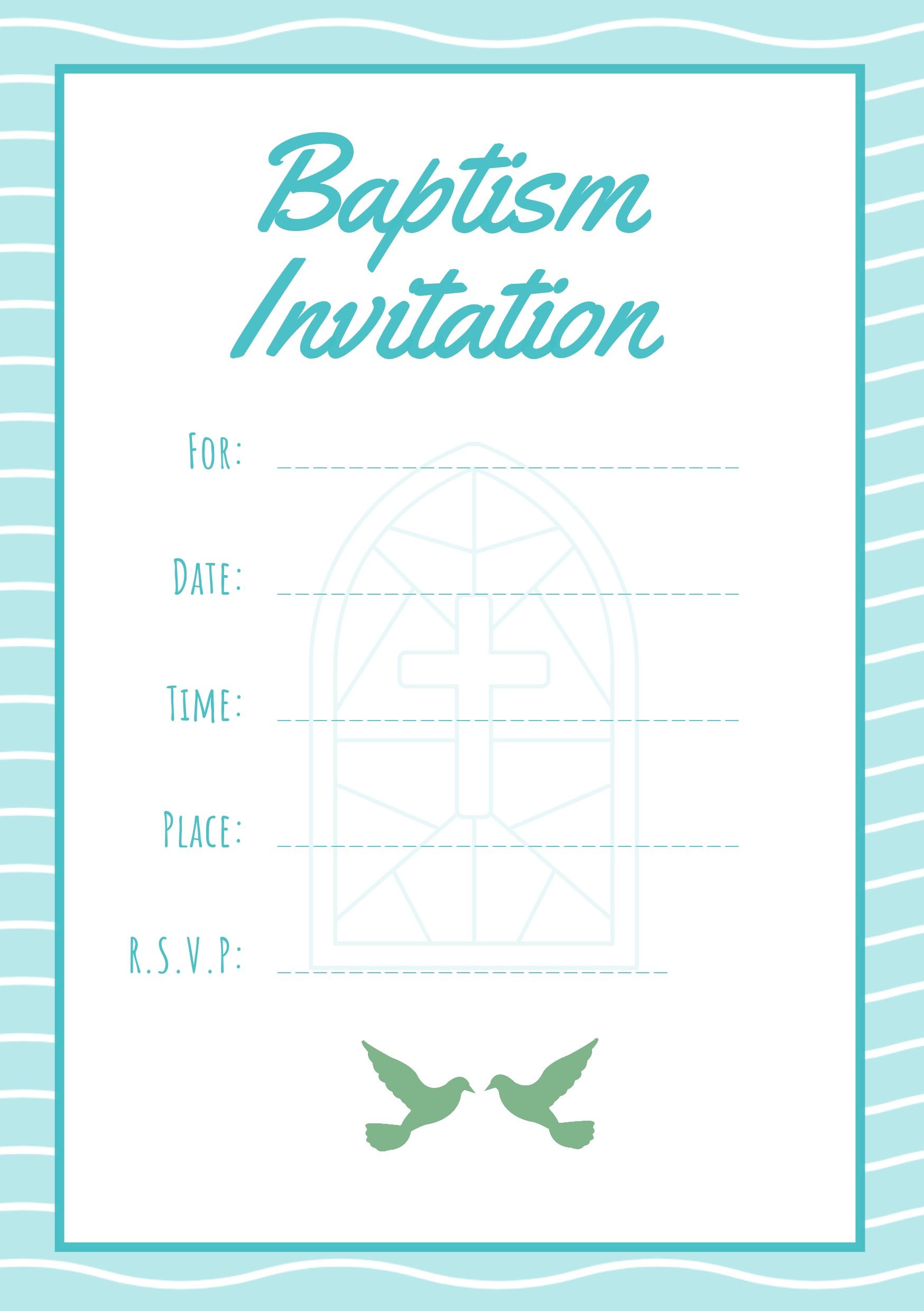 Convite de Batismo Azul e Branco com Texto em Caligrafia e Ícones Religiosos - O Guia Completo de Fontes: 5 Tipos Essenciais de Fontes em Tipografia - Imagem