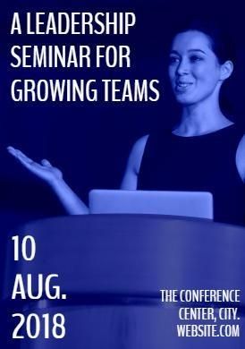 Flyer for a leadership seminar for growing teams - How to start a part-time business that works - Image