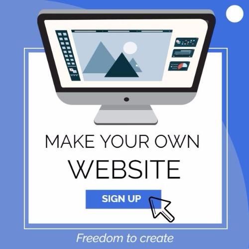 Call to action with monitor and text Create Your Own Website - How to start a part-time business that works - Image