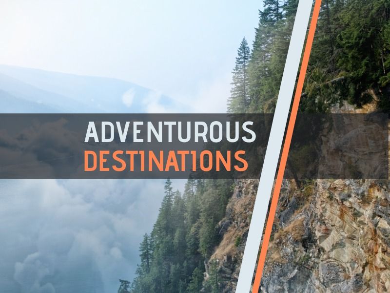 Adventurous destinations YouTube banner cliffside view - 36 creative YouTube banner ideas and examples to boost your inspiration - Image