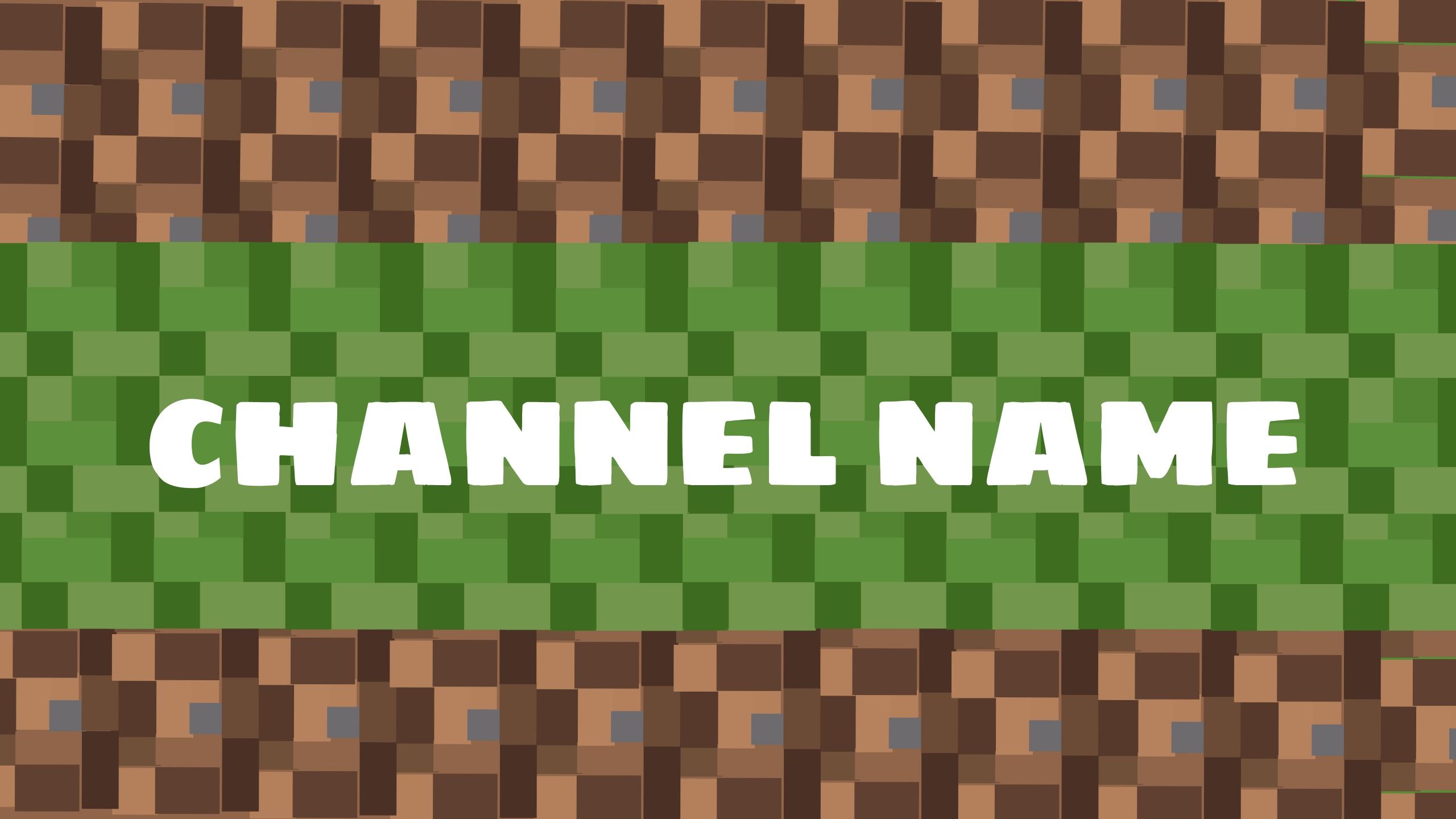 Modelo de banner do Minecraft para YouTube com camadas editáveis