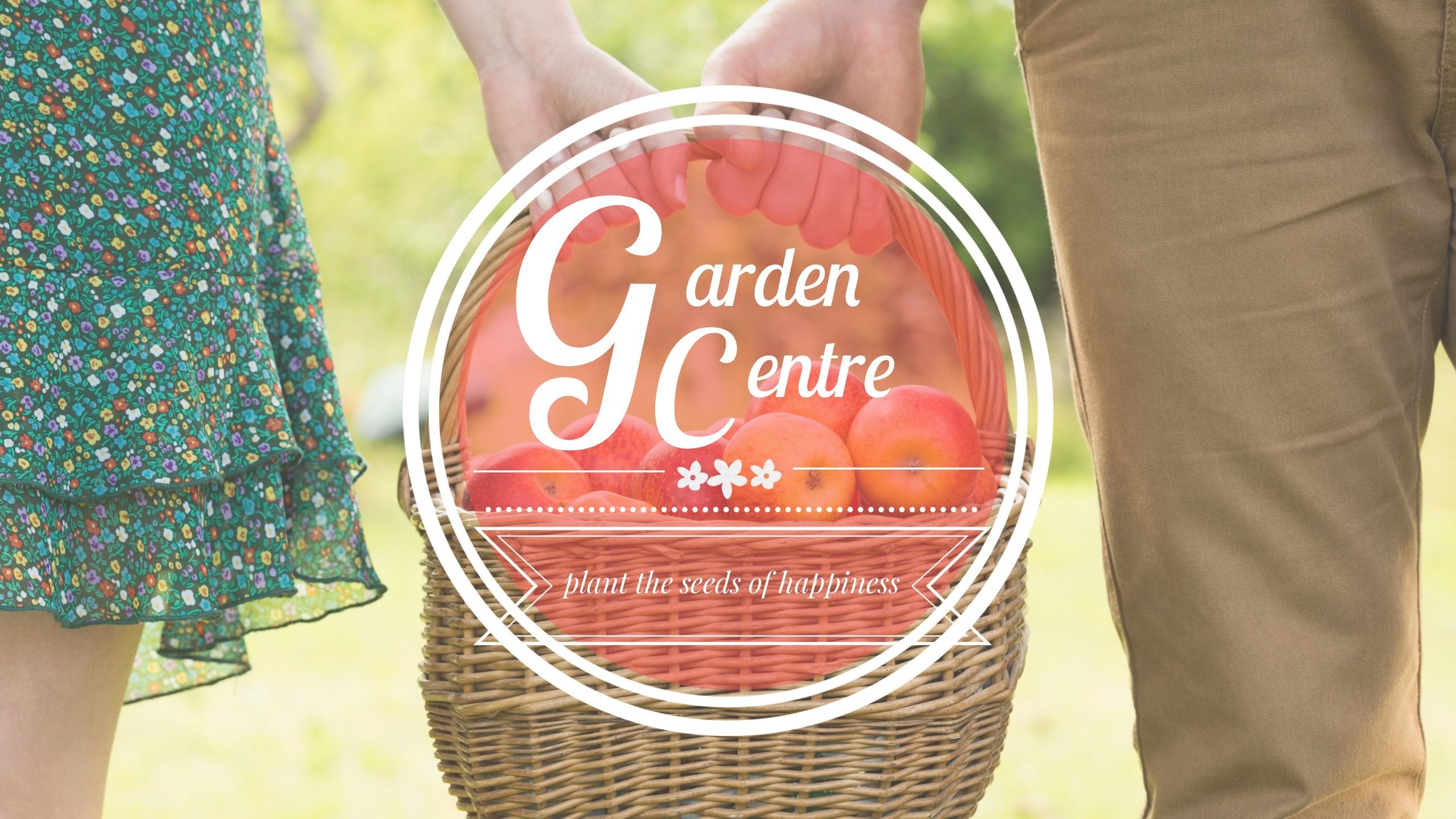 Bright round YouTube banner idea for 'Garden Center' - 36 creative YouTube banner ideas and examples to boost your inspiration - Image