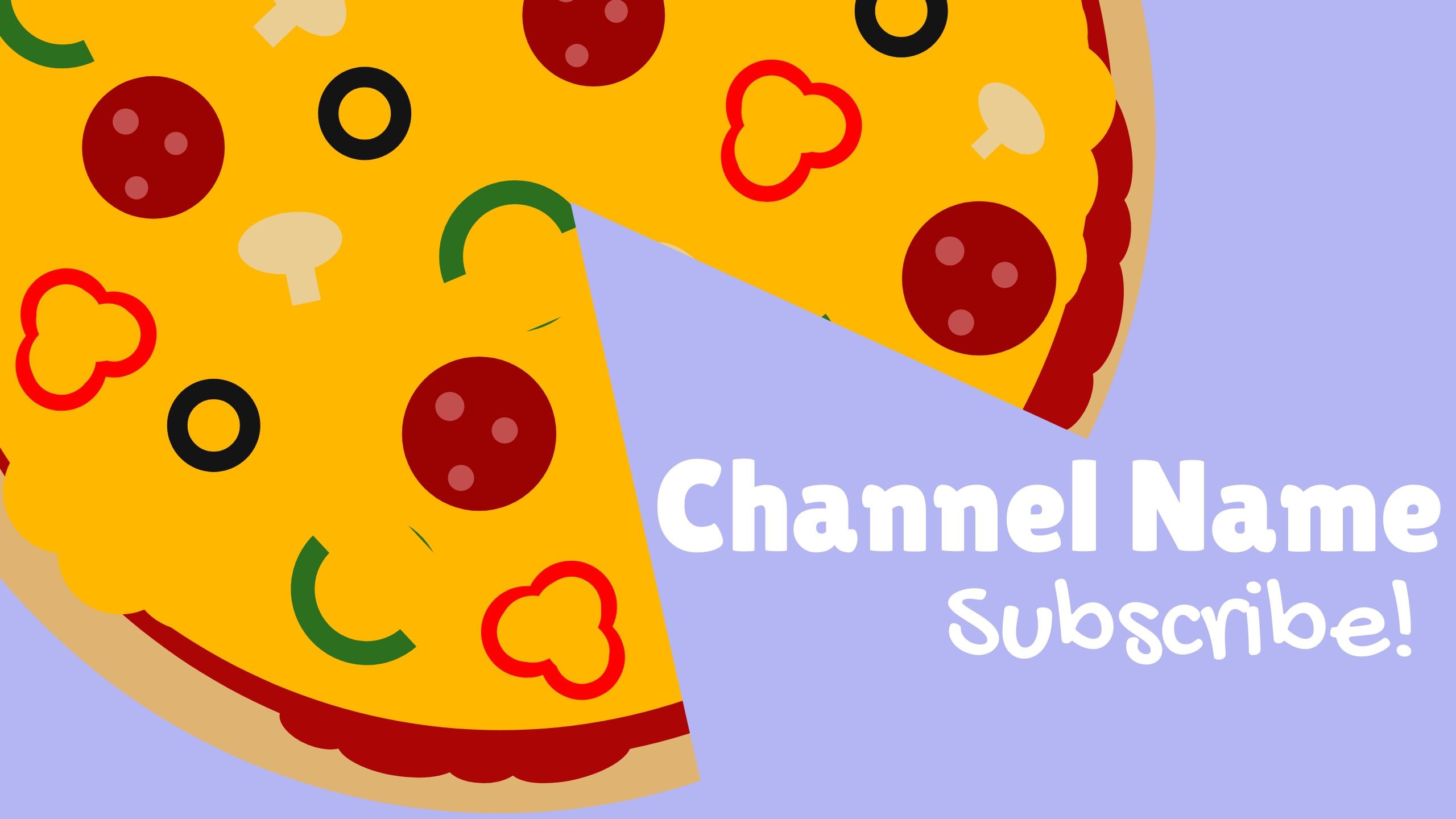 Pizza banner template for a YouTube channel - YouTube channel names: Fresh inspirational ideas - Image