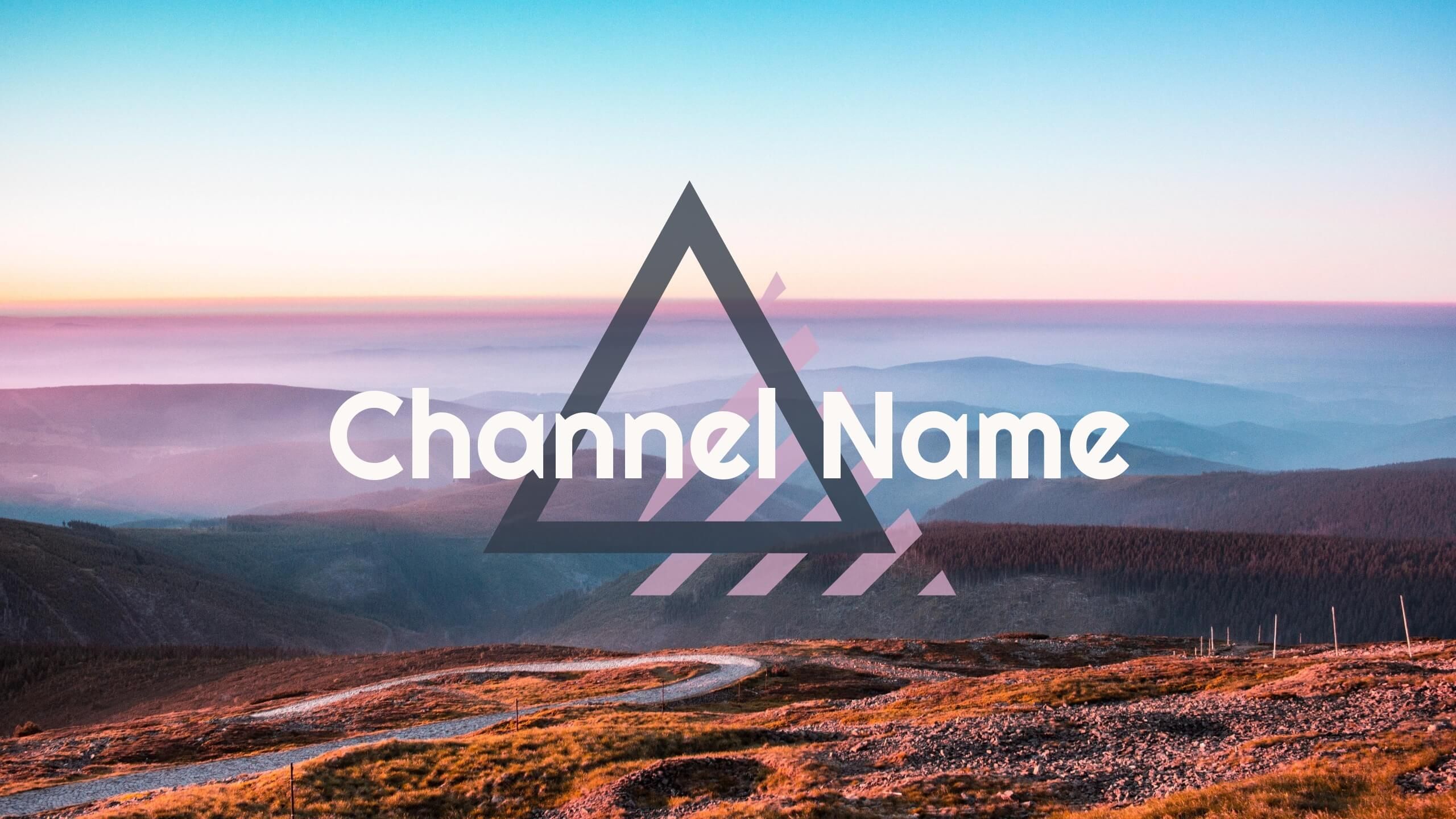 Banner template for a travel channel with a beautiful landscape in the background - YouTube channel names: Fresh inspirational ideas - Image
